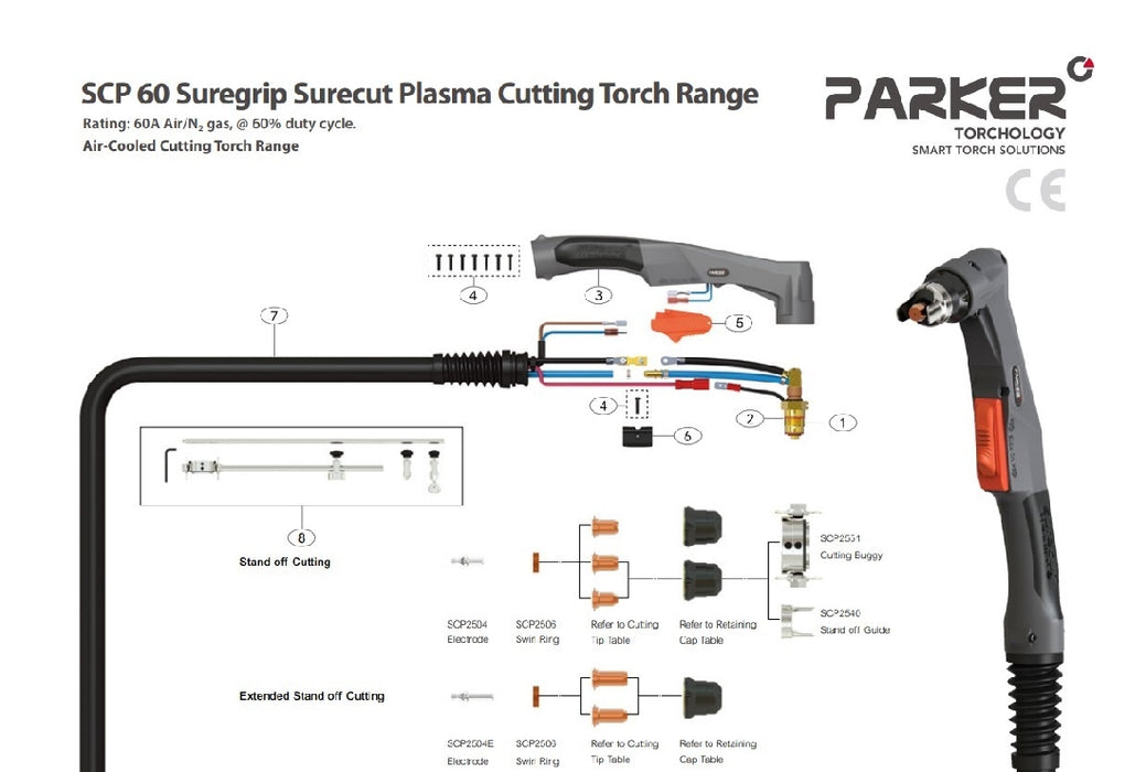 Plasma Torch Pt60 Hand 6m Suit Titan