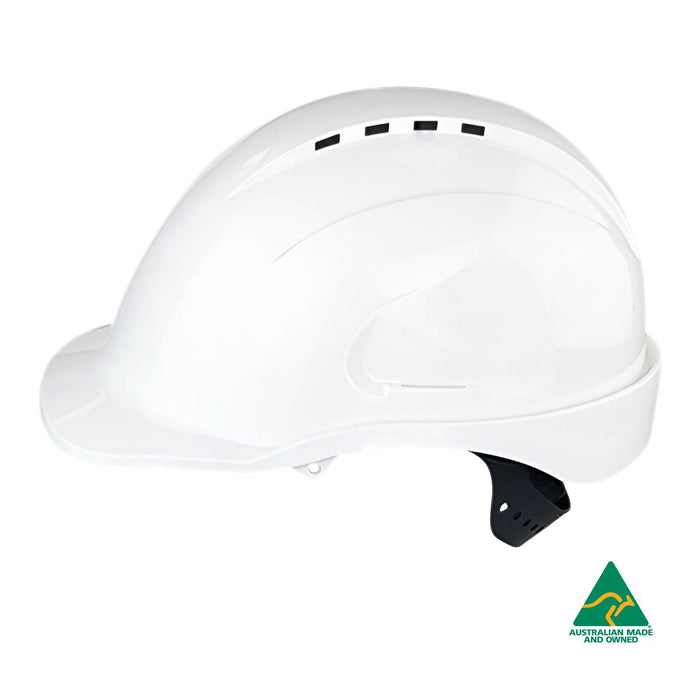 Hard Hat Vented Sliplock Harness Maxisafe [colour:white]