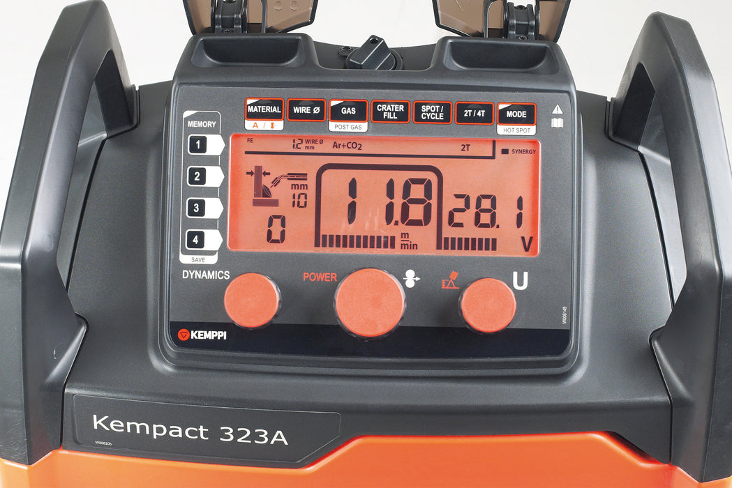 Kemppi Kempact Ra 323a Mig Welder Package 415v Lcd Adaptive Control Panel