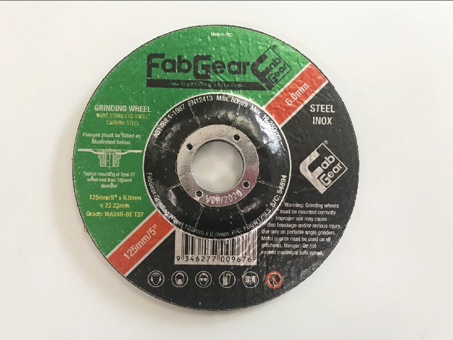 Grinding Disc Gp 125mm / 5" Fabgear Pk Of 10