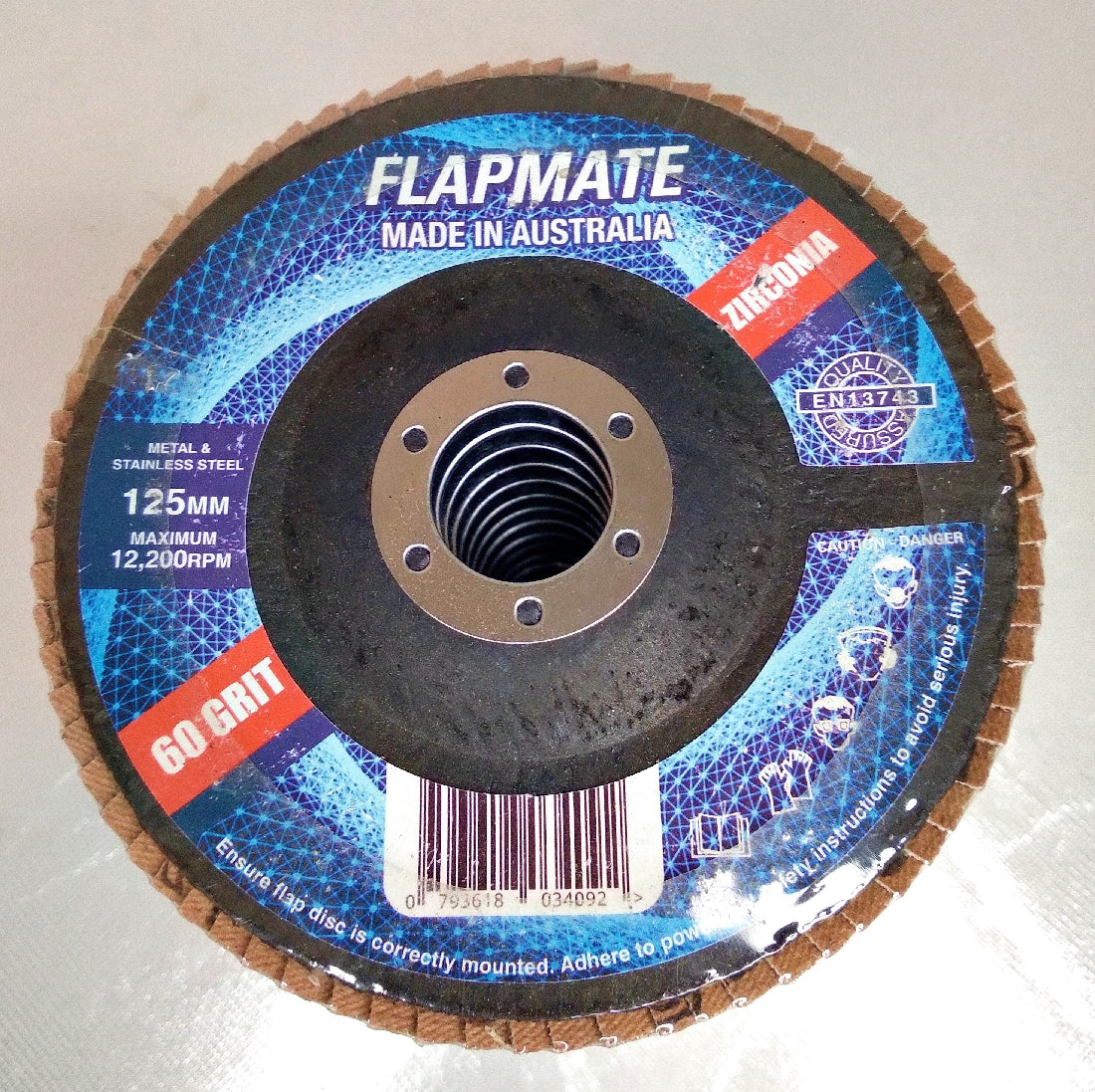 Flap Disc 125mm 5 Zirconia Australian Made Flapmate