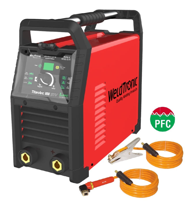 Arc Welder / Stick Welder Weldtronic Titan 181istv 180amp Pfc Package 240v 10a Plug
