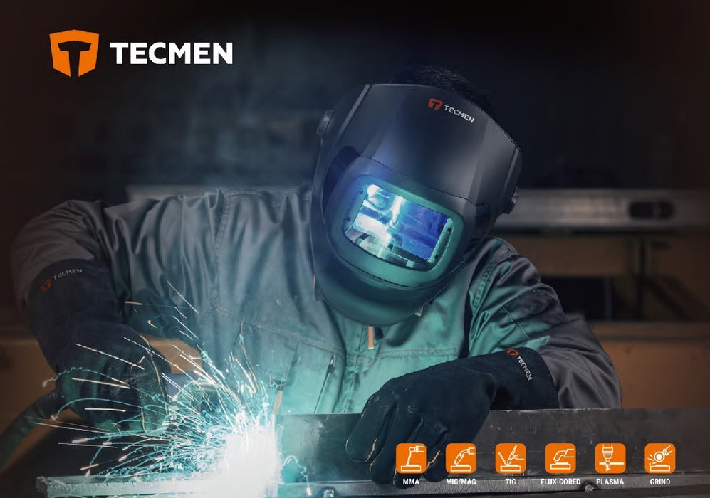 Welding Helmet Tecmen Iexp 950fx Xlarge Lens Flip Up Front
