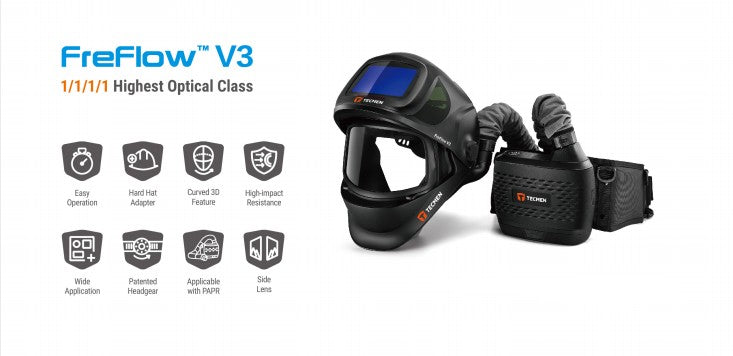 Welding Helmet Tecmen Papr Freflow V3 System With 950s Xlarge Lens