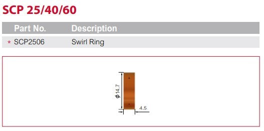 Plasma Swirl Ring Pt60 / 65 Ea